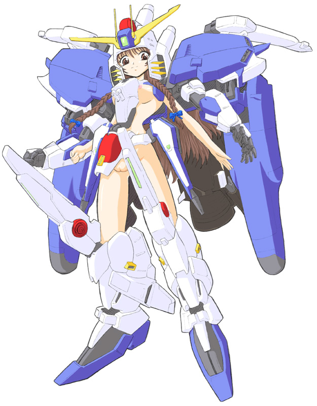 armor ex-s_gundam female gundam gundam_sentinel mecha_musume solo tagme