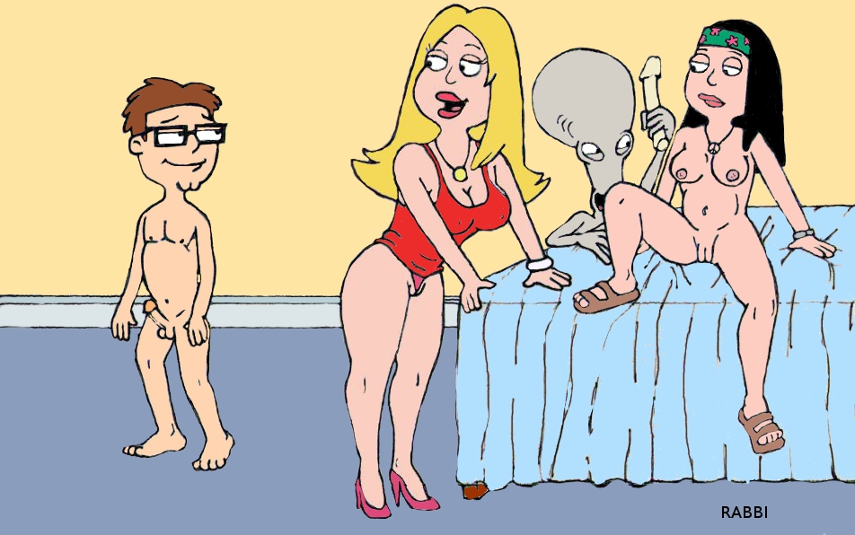 american_dad breasts color female francine_smith hayley_smith human male mother_and_daughter rabbi_(artist) roger_smith steve_smith