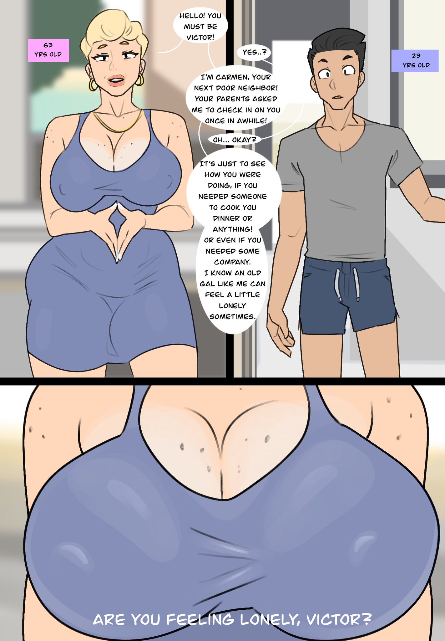 1boy, 1boy1girl, 1girls, big ass, big breasts, big thighs, bigger female, breasts, breasts bigger than head, chest, curvaceous, curvy, curvy figure, digital media (artwork), female, gilf, height difference, hips, hourglass figure, huge ass, huge breasts, huge thighs, jopuari, large ass, large breasts, large thighs, larger female, light skin, light-skinned female, male, male/female, mature, mature female, older female, older female and younger male, original, original character, original characters, shorter male, size difference, slim waist, smaller male, straight, taller female, taller girl, thick, thick hips, thick legs, thick thighs, thighs, voluptuous, waist, wide hipped female, wide hips, wide thighs, younger male
