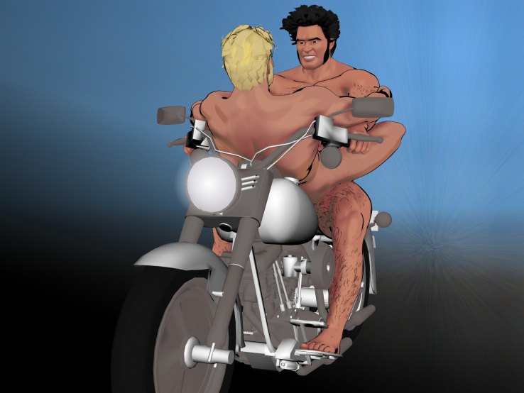 bara human james_howlett male male_only marvel multiple_males muscles mutant nude sabretooth victor_creed wolverine_(x-men) x-men yaoi