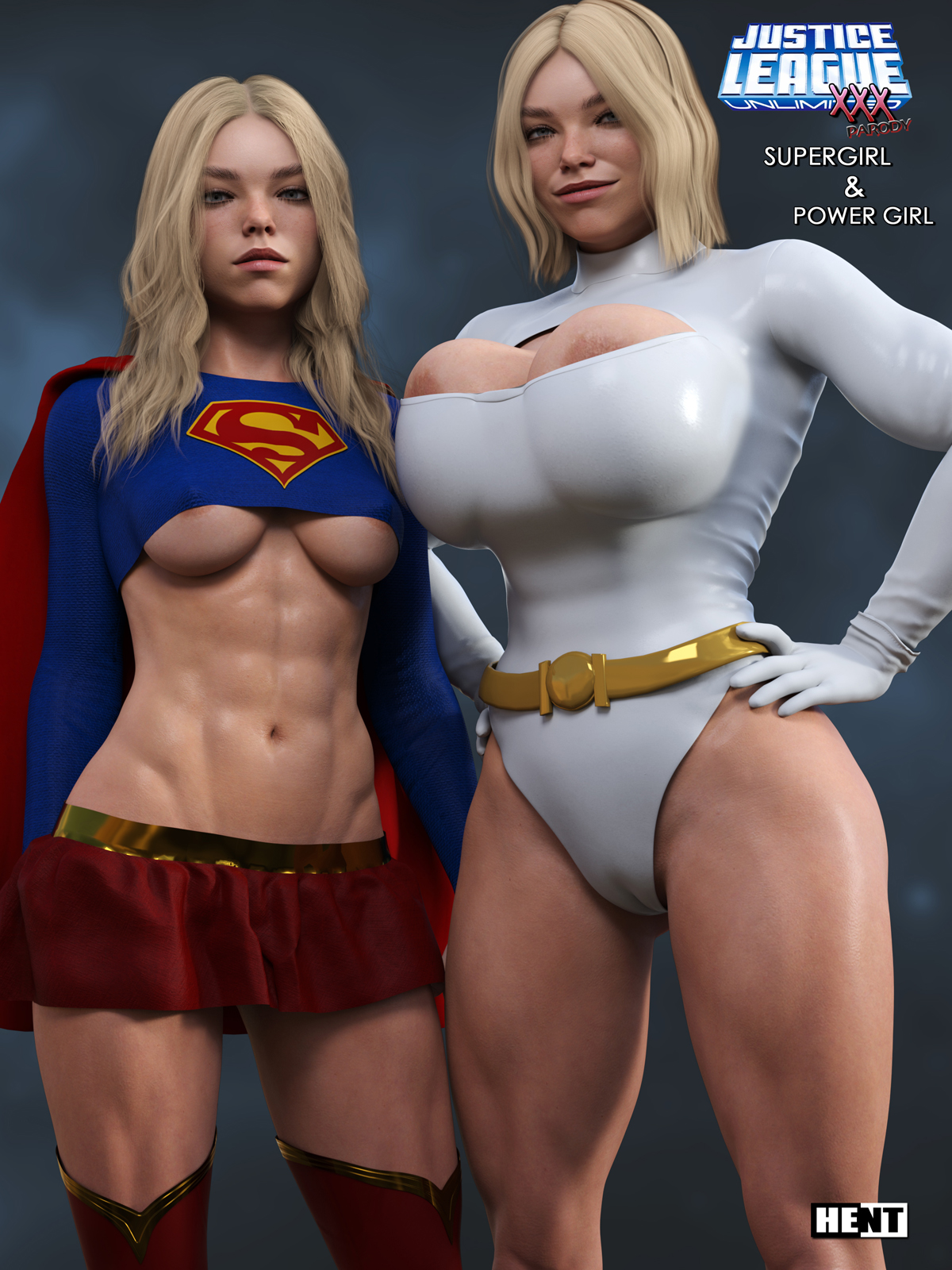 2girls, 3:4, 3d, alien, alien girl, alien humanoid, big breasts, big thighs, blonde hair, blue eyes, boob window, breasts, cameltoe, cape, celebrity, cleavage, cleavage cutout, cosplay, curvaceous, curvy, curvy figure, dc, dc comics, female, female kryptonian, female only, galatea (cosplay), gloves, hent, hips, huge breasts, huge thighs, humanoid, justice league, justice league unlimited, justice society of america, kara zor-el, kara zor-l, karen starr, kryptonian, large breasts, large thighs, leotard, light skin, light-skinned female, long hair, mature, mature female, milly alcock, multiple girls, power girl, red cape, red skirt, short hair, skirt, slim waist, supergirl, supergirl (dcu), supergirl (series), superman (series), thick, thick hips, thick legs, thick thighs, thighs, voluptuous, waist, white gloves, white leotard, wide hips