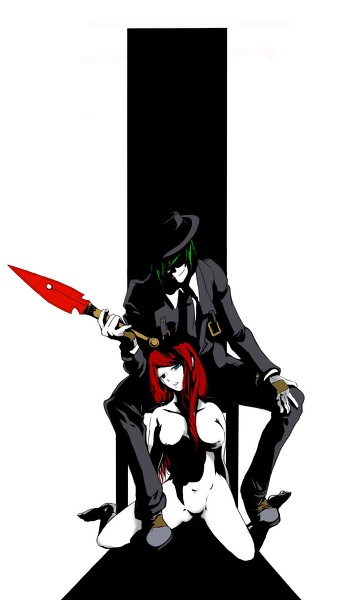 blazblue hazama tagme tsubaki_yayoi