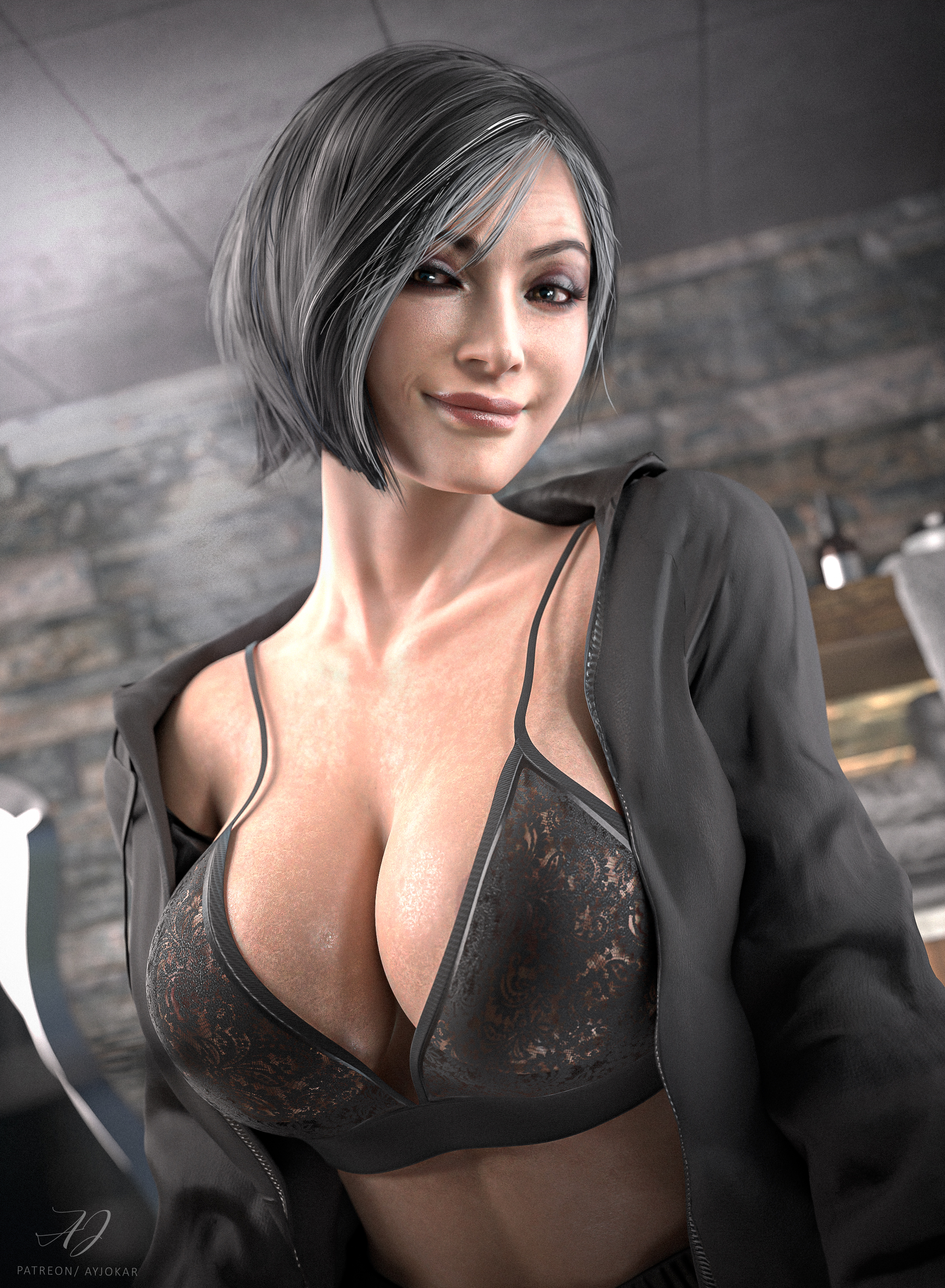 1girls, 3d, ada wong, ada wong (adriana), asian, asian female, big breasts, breasts, female, female only, greying hair, huge breasts, jokar, resident evil, resident evil 2, resident evil 2 remake, resident evil 4, resident evil 4 remake, tagme, thick thighs, voluptuous, wide hips