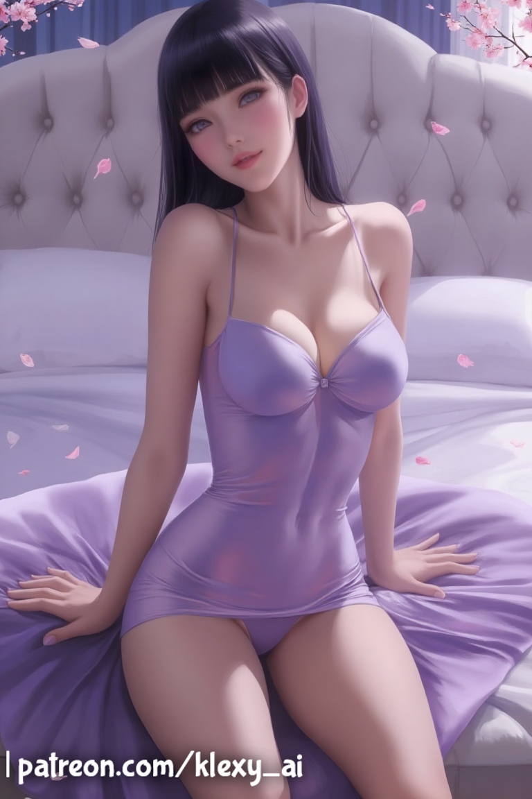 1female 1girls ai_generated alternate_version_available bed bedroom black_hair boruto:_naruto_next_generations clothed clothed_female clothing day daylight dress exposed_panties female female_only fully_clothed fully_clothed_female head_tilt hyuuga_hinata klexyai long_hair looking_at_viewer naruto naruto_(series) panties patreon patreon_username petite petite_body petite_female purple_eyes shiny shiny_skin short_dress sitting_on_bed solo solo_female sunlight updress