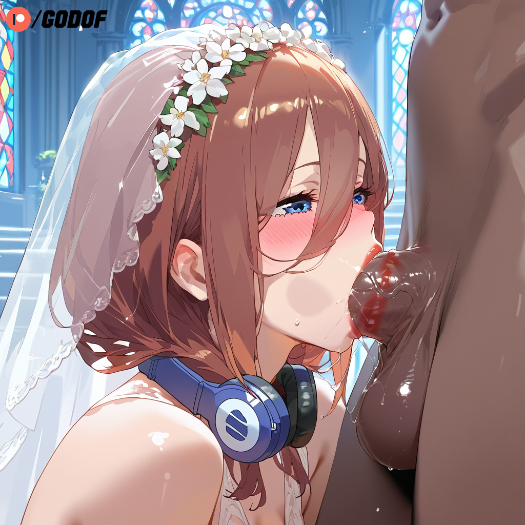 1boy 1femboy ai_generated big_penis black_penis blowjob dark-skinned_male deep_blowjob deepthroat femboy gay go-toubun_no_hanayome godof lipstick lipstick_mark lipstick_on_penis male male_only nakano_miku patreon rule_63 sissy trap yaoi