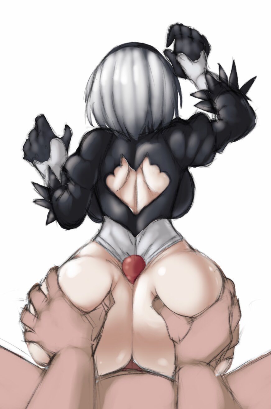 1boy 1girls android ass assjob big_ass big_butt breasts butt buttjob clothed_buttjob clothed_sex dizner hetero large_breasts nier:_automata nsfwdiner penis pov sideboob straight touching_ass touching_butt yorha_2b