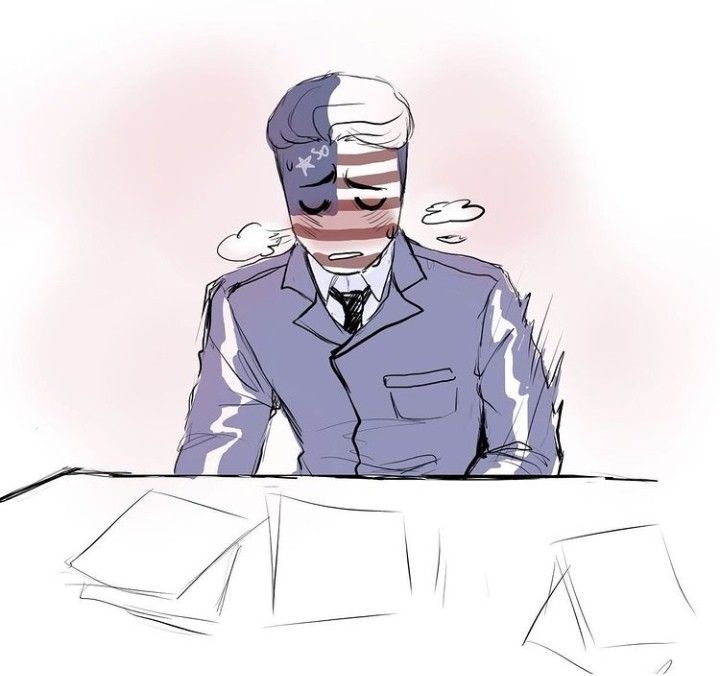 artist_request blush countryhumans implied_masturbation suit table united_states_of_america_(countryhumans)