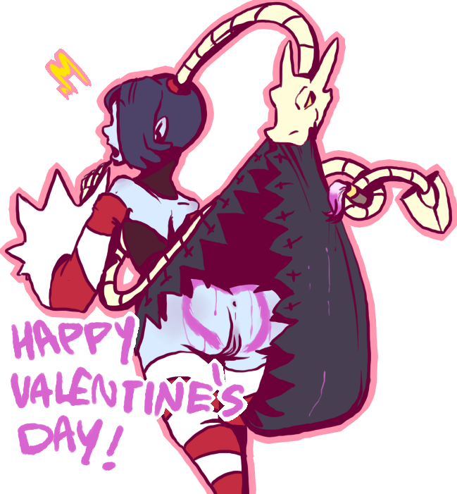 leviathan_(skullgirls) skullgirls squigly valentine's_day watermystic277