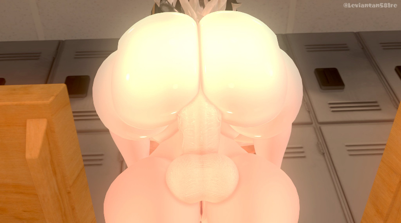 1futa, 1girls, 3d, ass, celeste (leviantan581re), erection, female, from behind, from below, futa on female, futa penetrating, futanari, huge ass, huge cock, inkling, inkling girl, intersex, large ass, leviantan581re, light skin, light-skinned female, light-skinned futa, locker room, nintendo, octoling, octoling girl, penis, sex, splatoon, standing, suspended congress, tagme, thick thighs