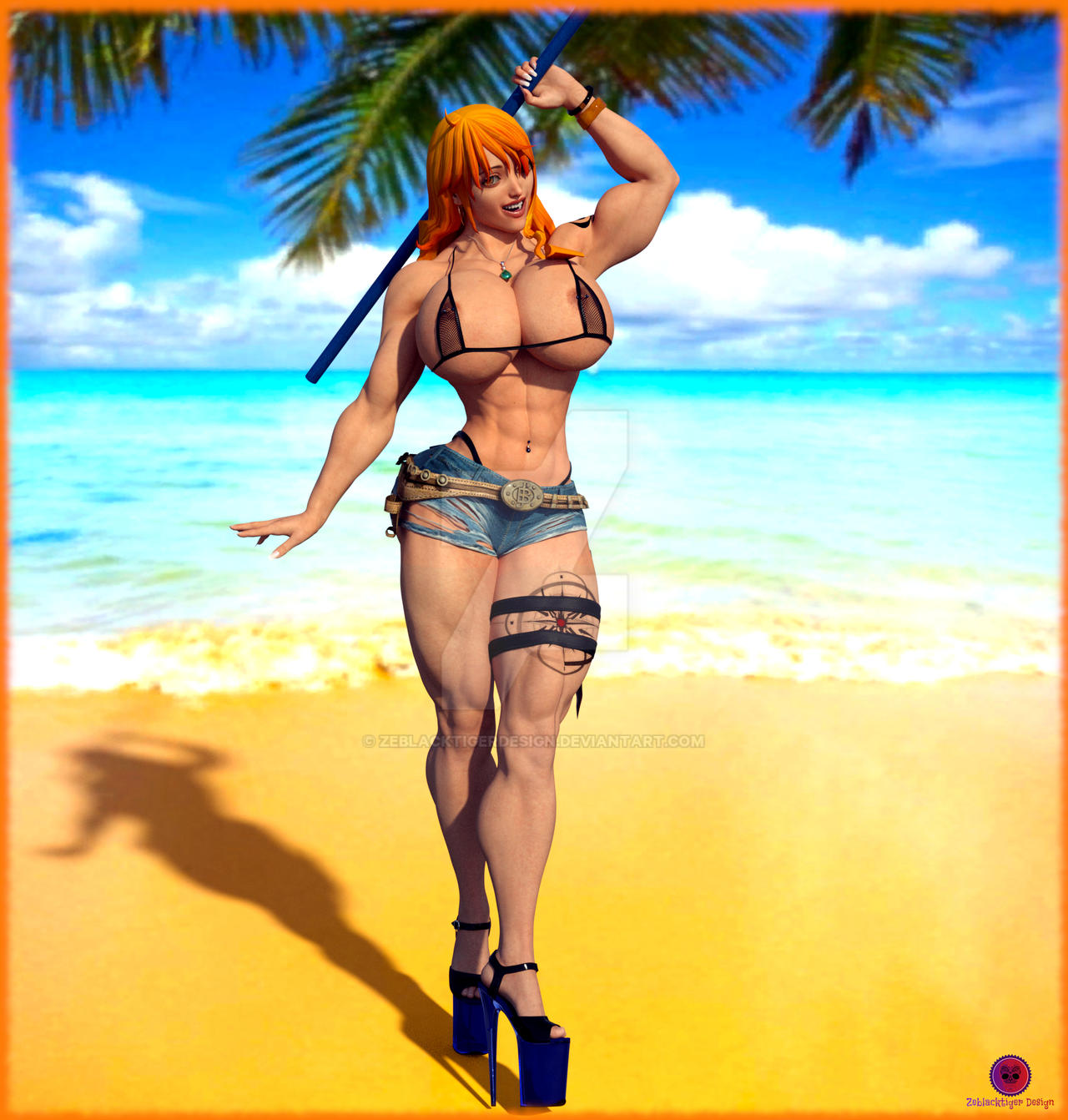 1girls 3d ass athletic athletic_female beach big_ass big_breasts bimbo breasts bust busty chest curvaceous curvy curvy_figure digital_media_(artwork) female female_focus female_only fit fit_female hair high_heels hips hourglass_figure huge_ass huge_breasts human large_ass large_breasts legs light-skinned_female light_skin mature mature_female nami one_piece open_toe_shoes platform_heels post-timeskip round_ass round_breasts round_butt slim slim_waist thick thick_hips thick_legs thick_thighs thighs top_heavy top_heavy_breasts voluptuous voluptuous_female waist wide_hips zeblacktiger