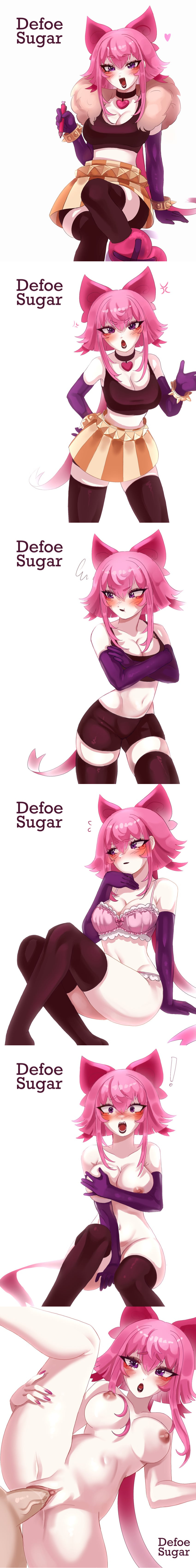 defoesugar female melodie_(brawl_stars) multiple_images nude pink_hair sex