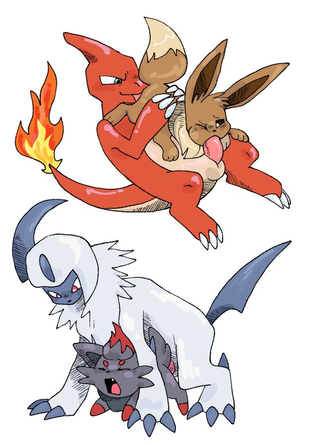 69 69_position absol ambiguous_gender charmeleon eevee feral nintendo pachi_rizuu pok&eacute;mon_(species) pokemon pokemon_(species) rape zorua