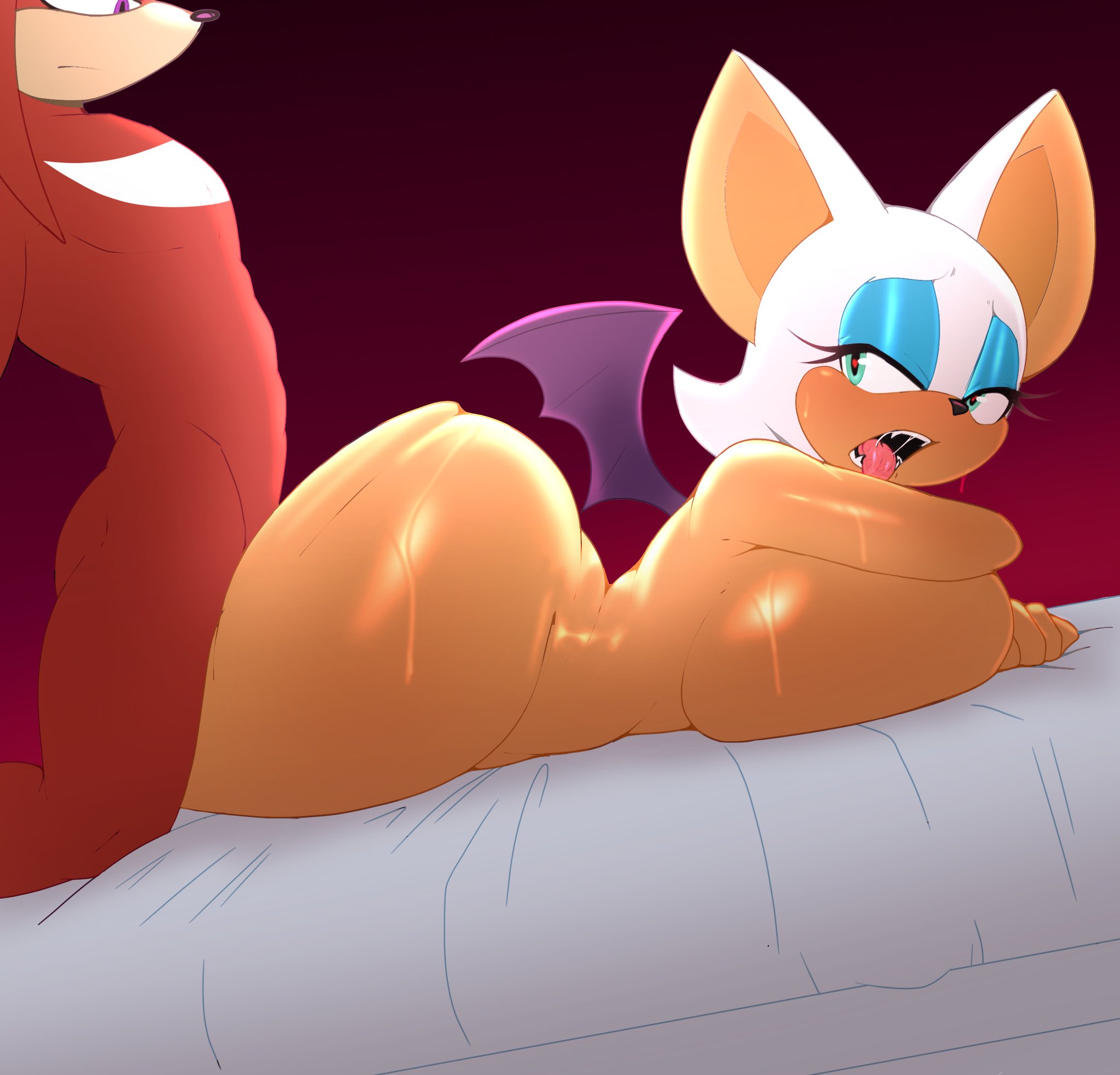 1boy, 1girls, 1lastshadow1, female, knuckles the echidna, ls, male/female, rouge the bat, sega, sonic (series), sonic the hedgehog (series)