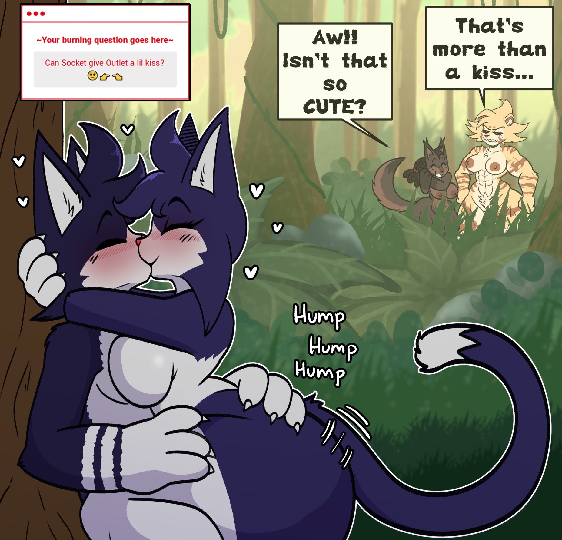 big ass, big breasts, breasts, bubble butt, cleavage, female, furry, honey (outletdraws), huge ass, huge breasts, iamaneagle (artist), nipples, outlet (outletdraws), outletdraws, sex, socket (outletdraws), suzie (outletdraws), thick thighs, wide hips