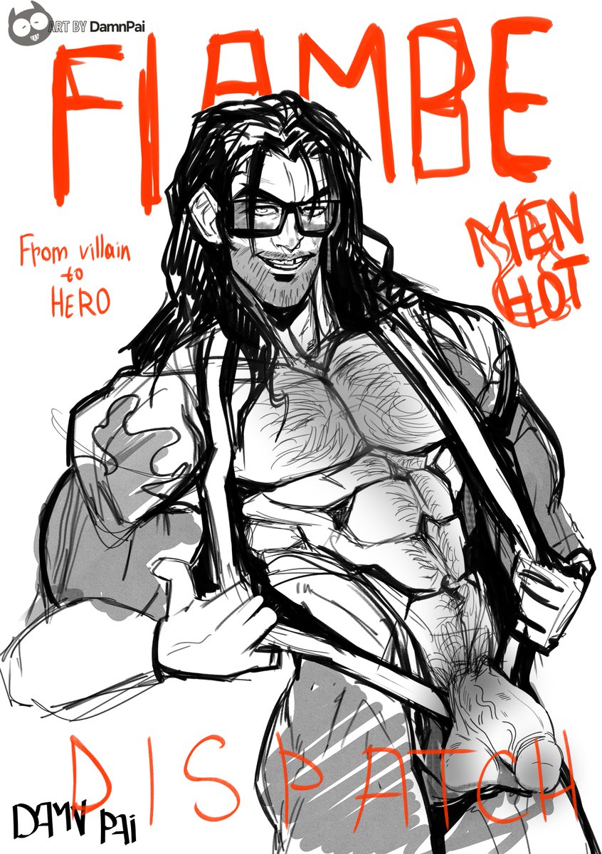 big penis, boner, chest hair, cock, damnpainter, dick, dispatch (game), erection, flambae, gay, hairy, hairy chest, long hair, muscular, muscular male, penis, solo, veiny, veiny penis