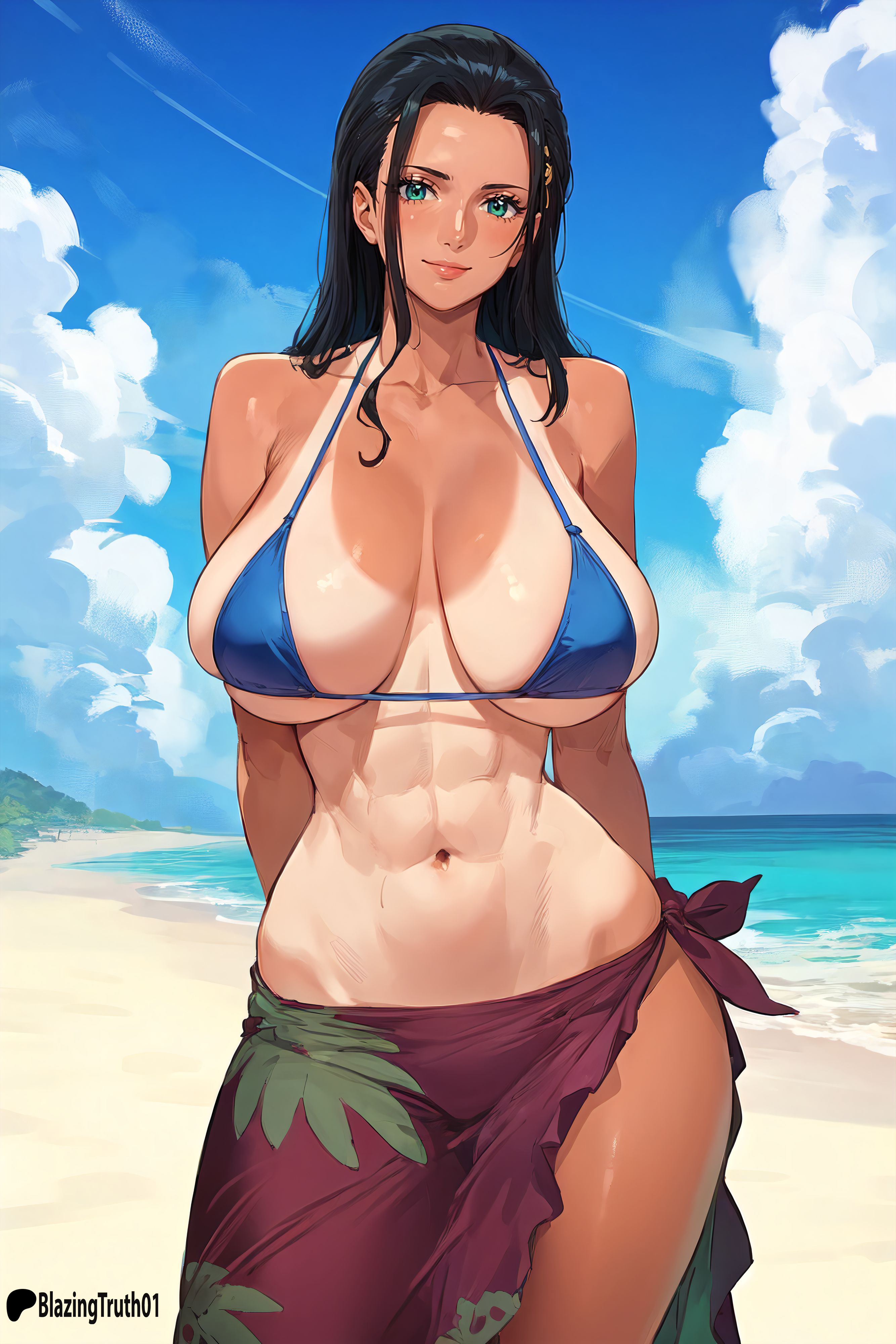 ai generated, bikini, bikini top, blazeren ai/3d, clothing, female, female only, nico robin, one piece