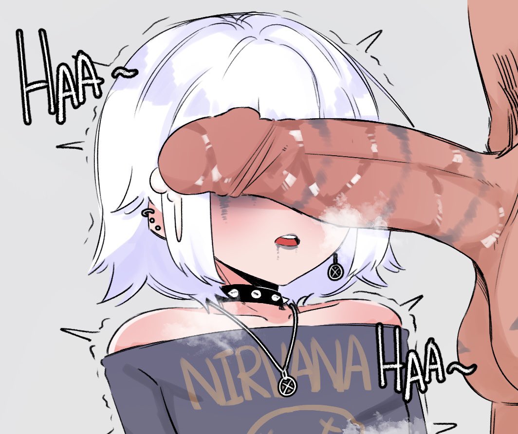 2boys, after fellatio, cant see the haters, cock on face, crumblestodust, crying, cum, english text, femboy, gay, huge cock, lipstick mark, male, off shoulder, off shoulder shirt, penis, penis awe, penis over eyes, penis over face, runny makeup, simple background, spiked collar, surprised, white hair