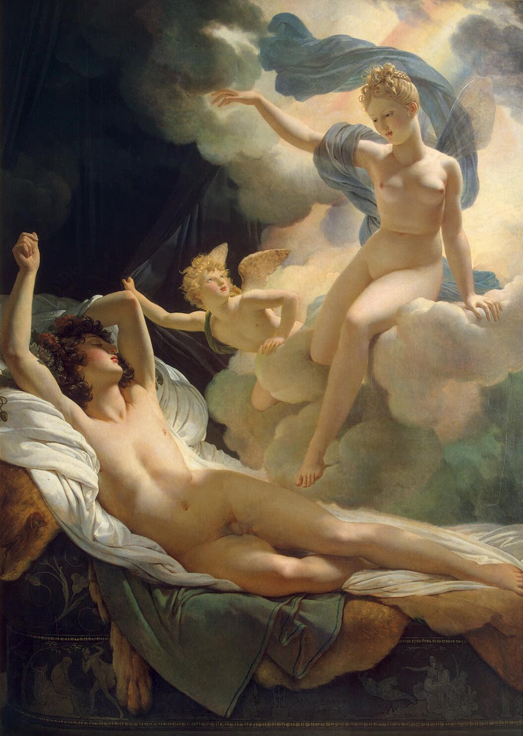 1girls 2boys ancient_greece cloud deity eros_(mythology) female femdom fine_art greek_mythology imminent_sex iris_(mythology) male malesub morpheus_(mythology) mythology nipples nude on_back painting_(artwork) penis pierre-narcisse_guerin public_domain sleeping straight_hair traditional_art wings