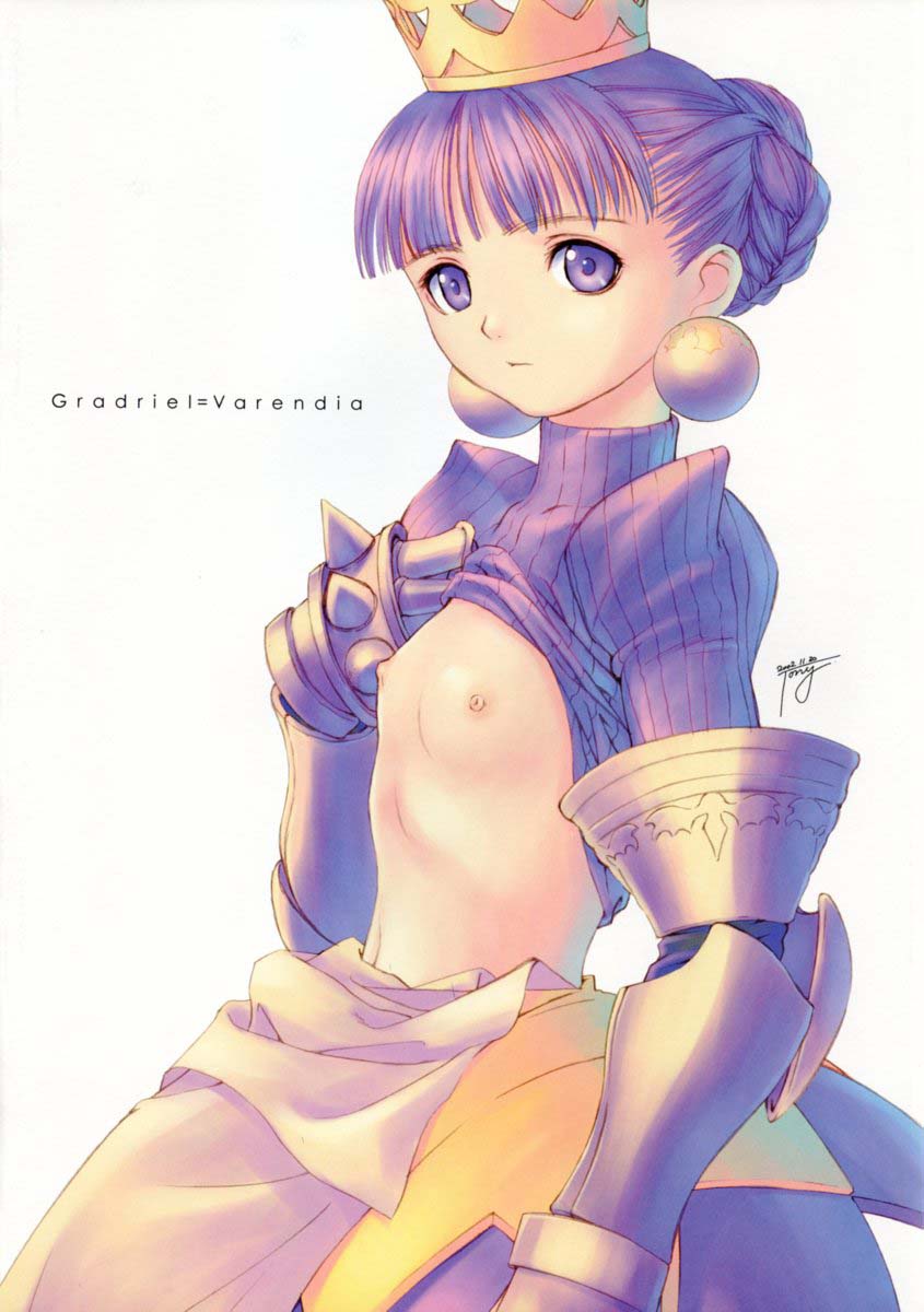 1girls breasts comic female female_only gradriel nipples princess_crown ragnarok_online solo taka_tony