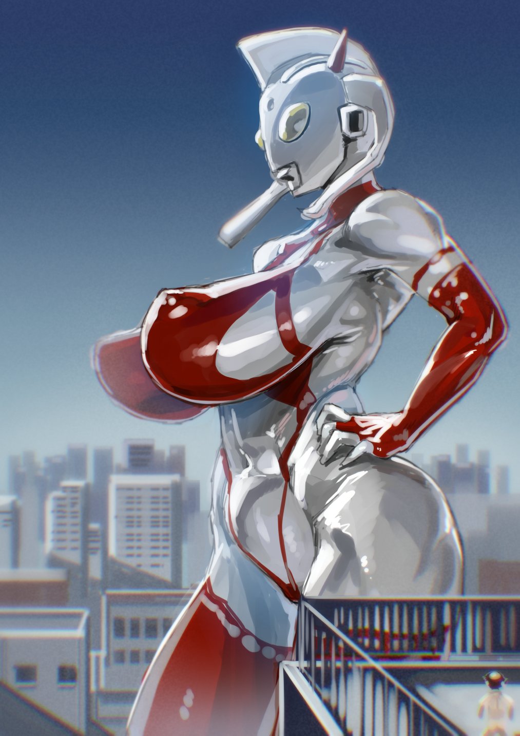 1girls big_breasts female mother_of_ultra rule_63 sasizume_s thick_thighs thighs ultraman_(franchise)