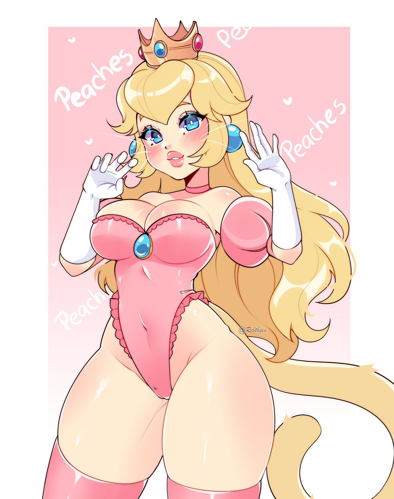 female, female only, mario (series), princess peach, rebthgin, solo