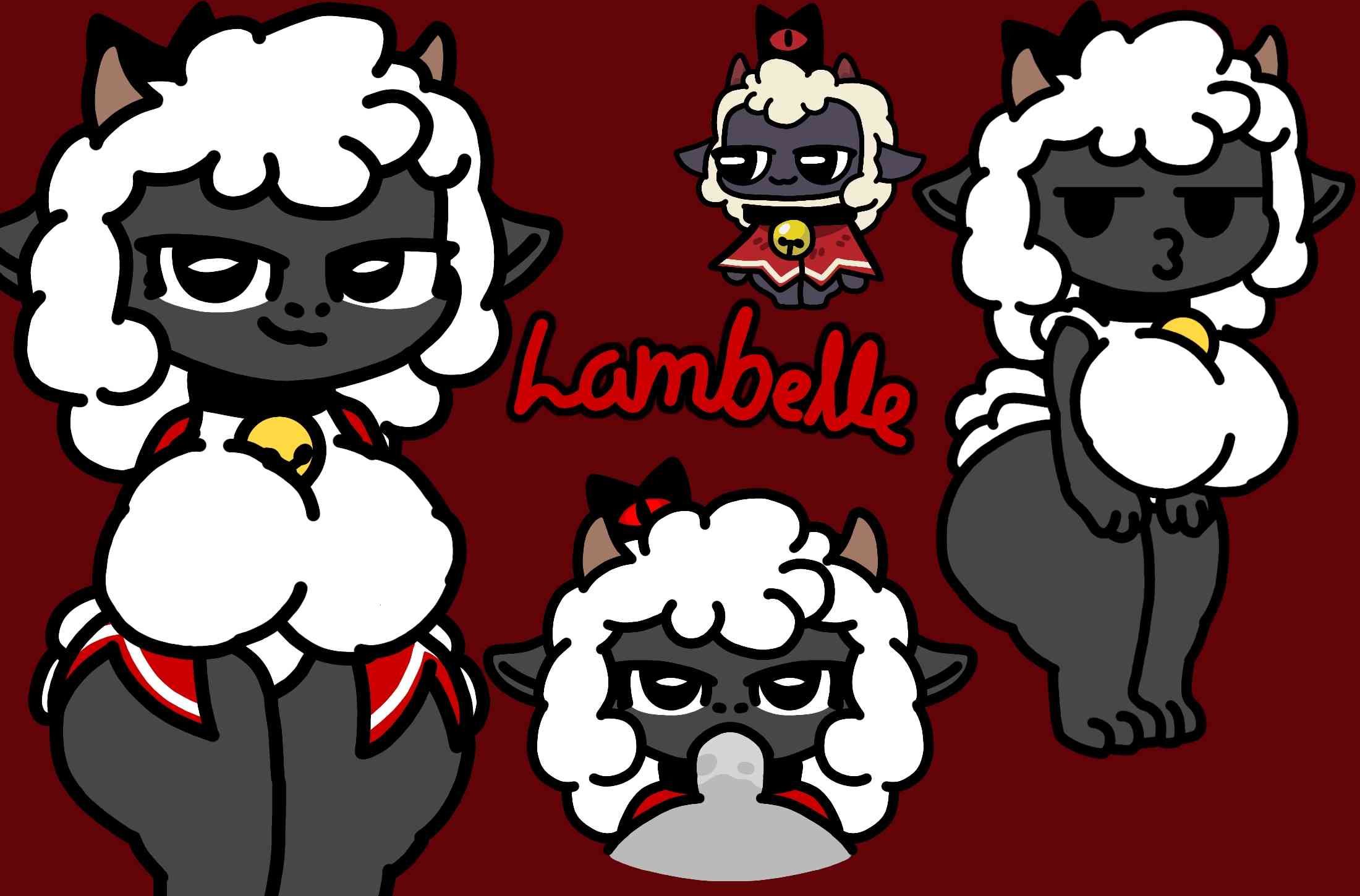 1girls accurate_art_style bell bell_collar big_ass big_breasts blowjob cape clothed clothing collar crown cult_of_the_lamb face_fucking facefuck fellatio female horn horns huge_breasts lamb lamb_(cult_of_the_lamb) lambelle_(legokoopa) legokoopa_(artist) massive_thighs oral oral_sex red_cape red_clothing red_crown_(cult_of_the_lamb) sheep thick_thighs white_hair white_wool wool wool_(fur)