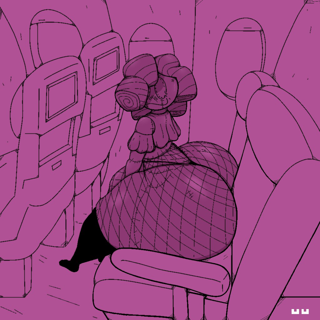 1boy airplane airplane_interior anthro ass ass_focus big_ass big_breasts big_butt big_thighs bubble_ass bubble_butt catgirl doughy_ass fat_ass feline femboy furry huge_ass huge_breasts huge_butt huge_thighs hyper_ass meme meme_reference nwak00 owi_(nwak00) tight_pants