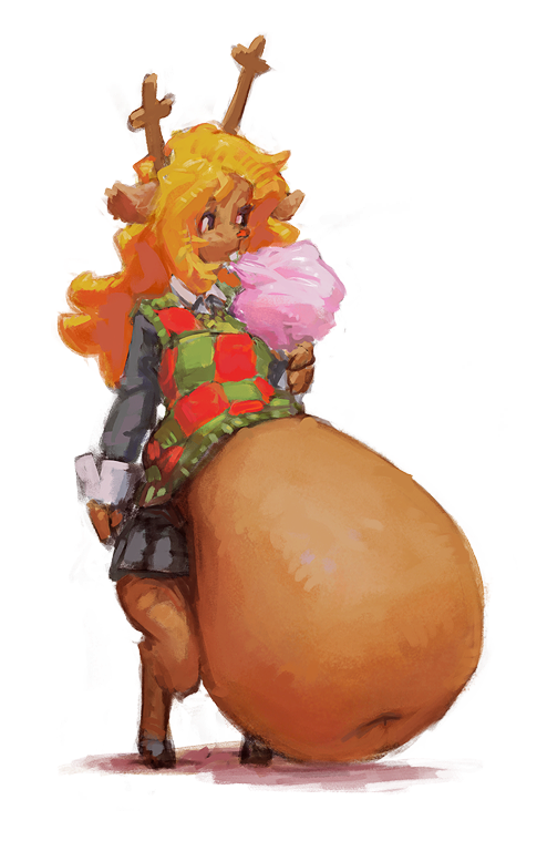 bbw belly big_belly breasts decisivetang_(artist) deltarune fat huge_ass huge_belly noelle_holiday obese obese_female