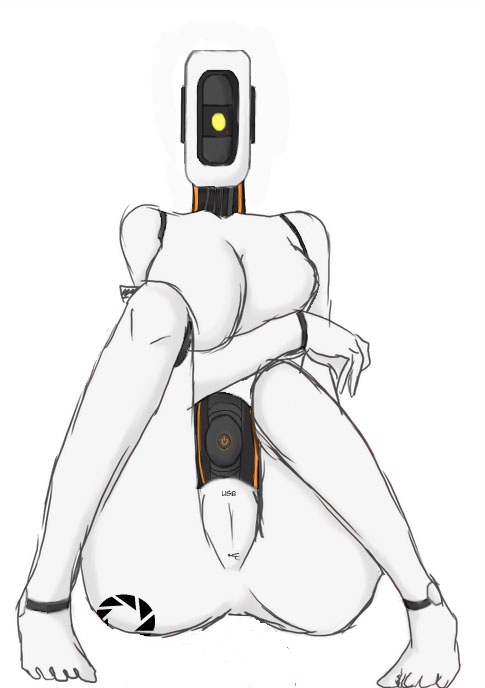 1 eye, 1girls, 2d, breasts, female, female only, glados, glados (humanoid), humanoid, large breasts, mattwilson83, no artist signature, portal (series), pussy, robot, robot girl, robot humanoid, solo, solo female, tagme, vagina
