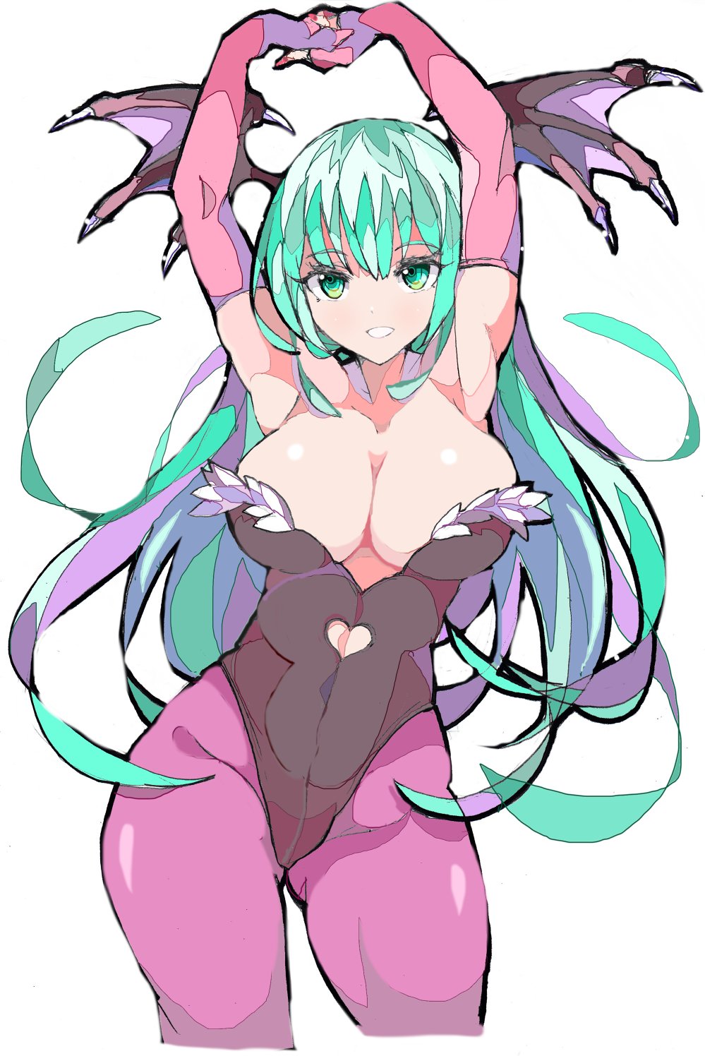 1girls breasts clothed darkstalkers drawn empe enpe female female_only looking_at_viewer morrigan_aensland solo succubus