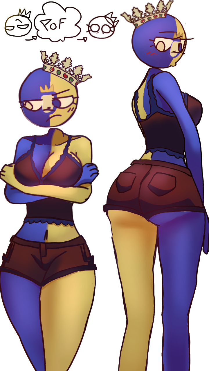 1girls ass big_breasts blue_body blue_eyes chile countryhumans countryhumans_girl departamenthumans female female_only genderswap_(mtf) oksaoksa rule63 santiago_de_chile_(departamenthumans) statehumans statehumans_girl tall yellow_body