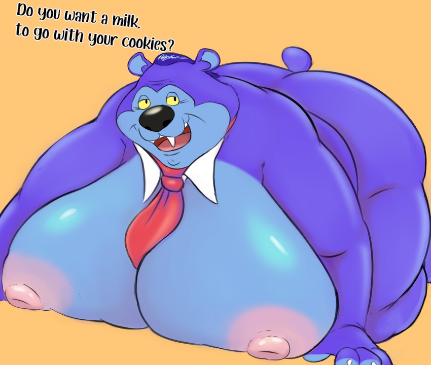 1boy anthro bear bhm big_breasts breasts_bigger_than_head bubba_the_bear busty busty_boy dilf elderly fat furry gdilf gypsy_king_(artist) huge_breasts male male_breasts male_only male_tits male_with_breasts mature mature_male moobs obese obese_male offering_breastmilk overweight overweight_male pink_nipples solo solo_male