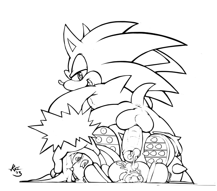 2013 after_rape after_sex anthro anus ass balls cum cum_in_ass cum_inside echidna erection fur furry hedgehog knuckles_the_echidna male male_only monochrome multiple_males no_humans nude orgasm penis r-fenrir sega sonic_(series) sonic_the_hedgehog sonic_the_werehog werehog yaoi