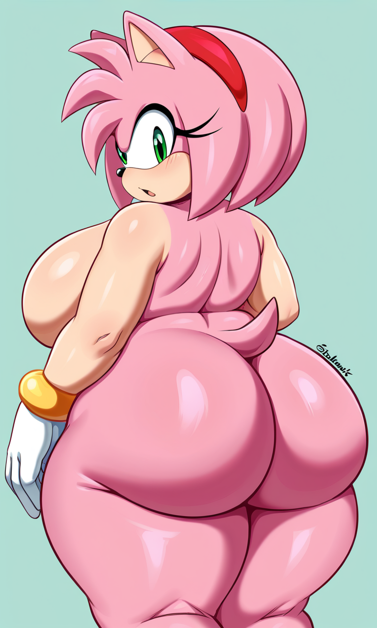 1girls ai_generated amy_rose ass ass_focus ass_grab chubby chubby_anthro chubby_female female female_anthro female_only furry_female giant_breasts hedgehog_girl huge_ass mobian mobian_(species) pear-shaped_figure pixai sonic_(series) sonic_the_hedgehog_(series) thick_ass thick_butt thick_legs thick_thighs thighhighs voluptuous voluptuous_anthro voluptuous_female wide_hips