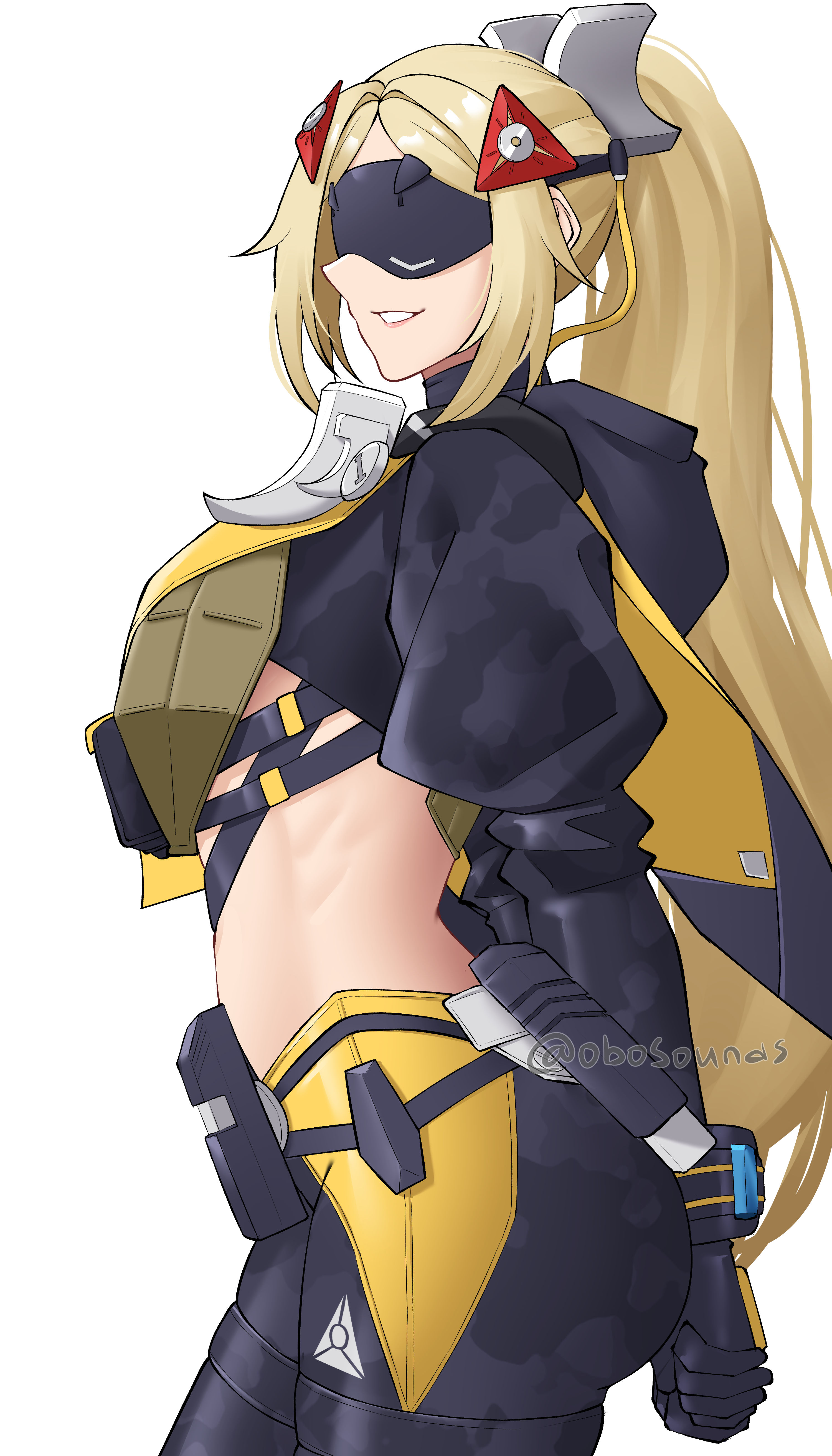 1girls, ass, big ass, blonde hair, bubble ass, bubble butt, clothing, fat ass, female, trigger (zenless zone zero), zenless zone zero