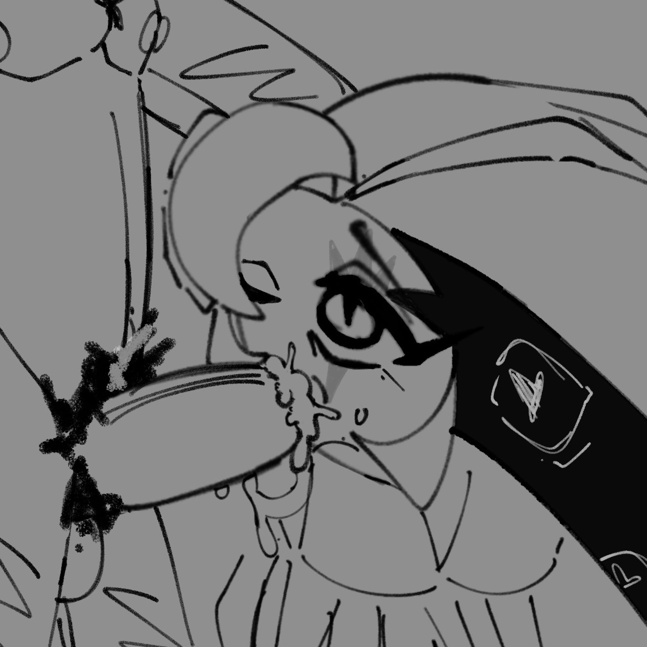blowjob, cookie run, cookie run kingdom, dark cacao cookie, darkcacao98 (artist), male, penis, shadow milk cookie, sucking, sucking dick, sucking penis