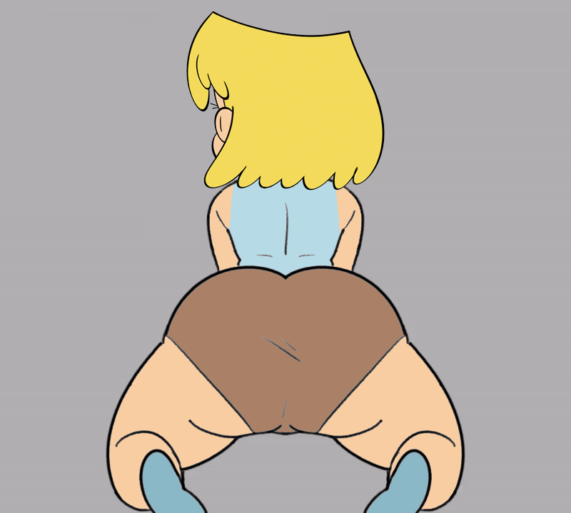 accurate art style, animated, ass, big ass, blonde hair, edit, edited, female, from behind, goldeneyensfw, lori loud, the loud house, twerking