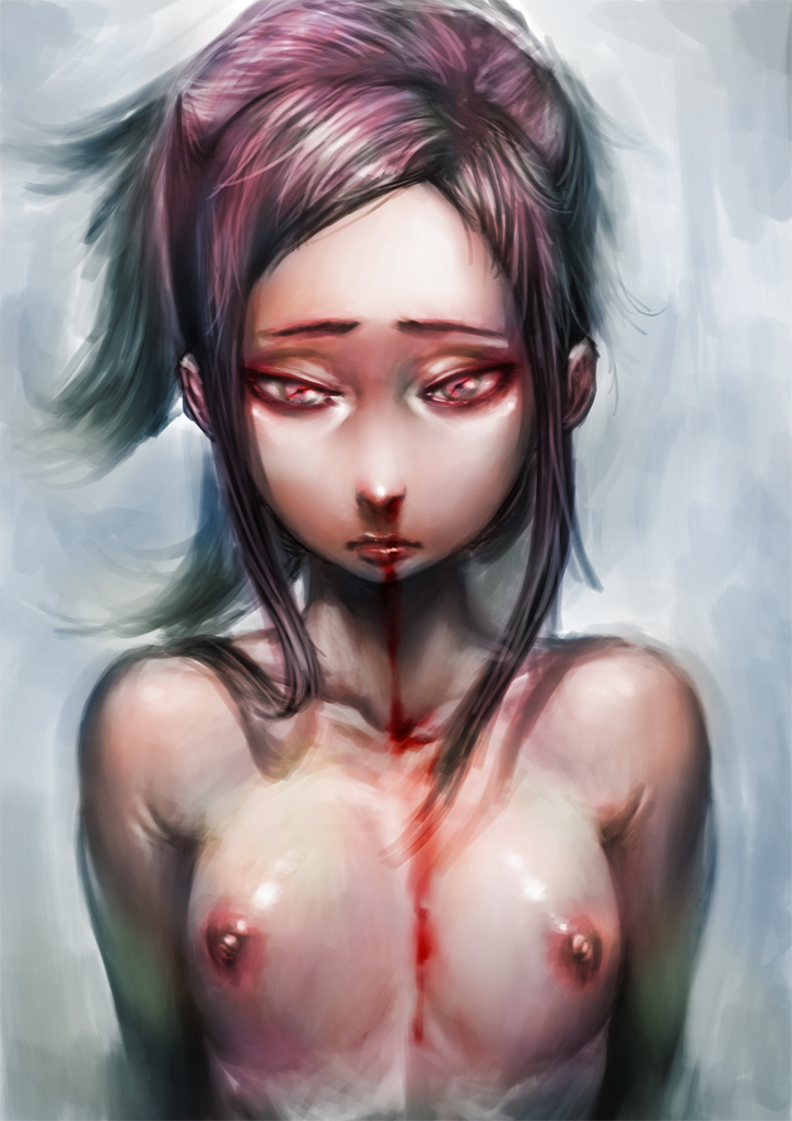 anemone_(eureka_seven) eureka_seven fucking_run painting_(artwork) pink_hair solo