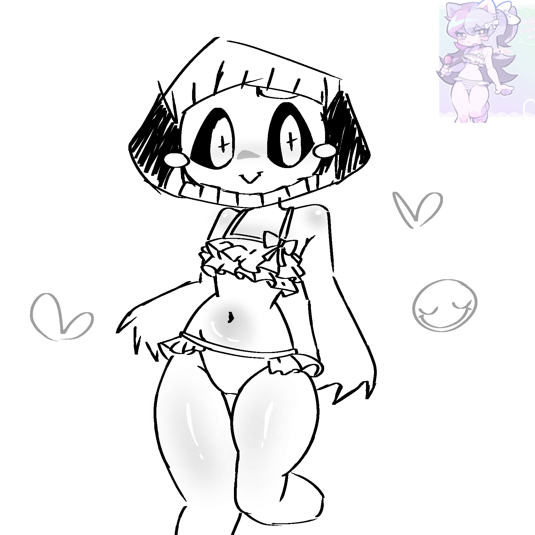 grace (roblox), nervous smile, seesay (grace), swimsuit, tagme, teeth