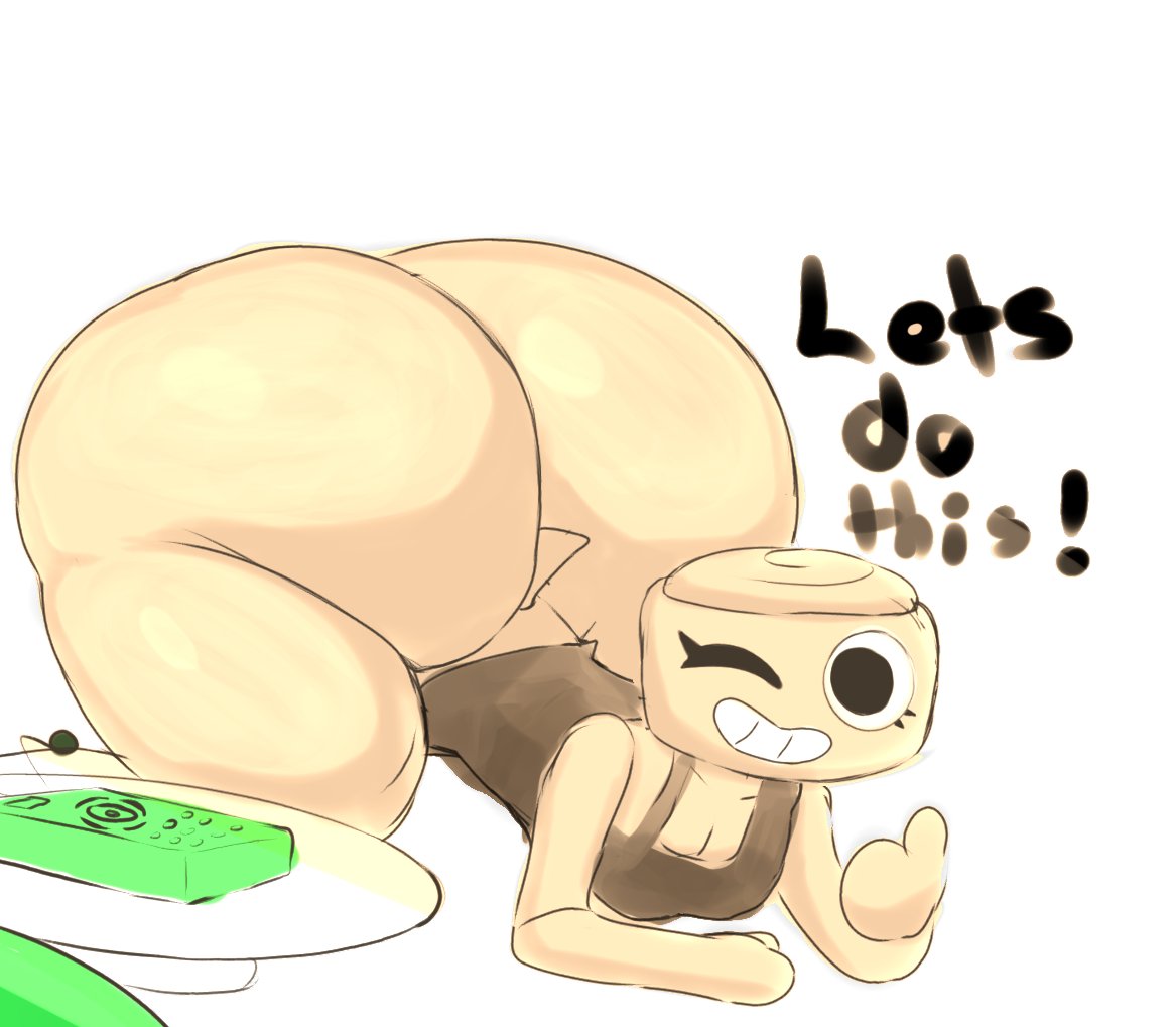 ass, ass bigger than head, ass focus, ass up, ass up face down, dandy's world, dandys world, huge ass, hyper, hyper ass, nn, on all fours, roblox, roblox game, robloxian, shelly (dandy's world), tail, thumbs up, winking at viewer