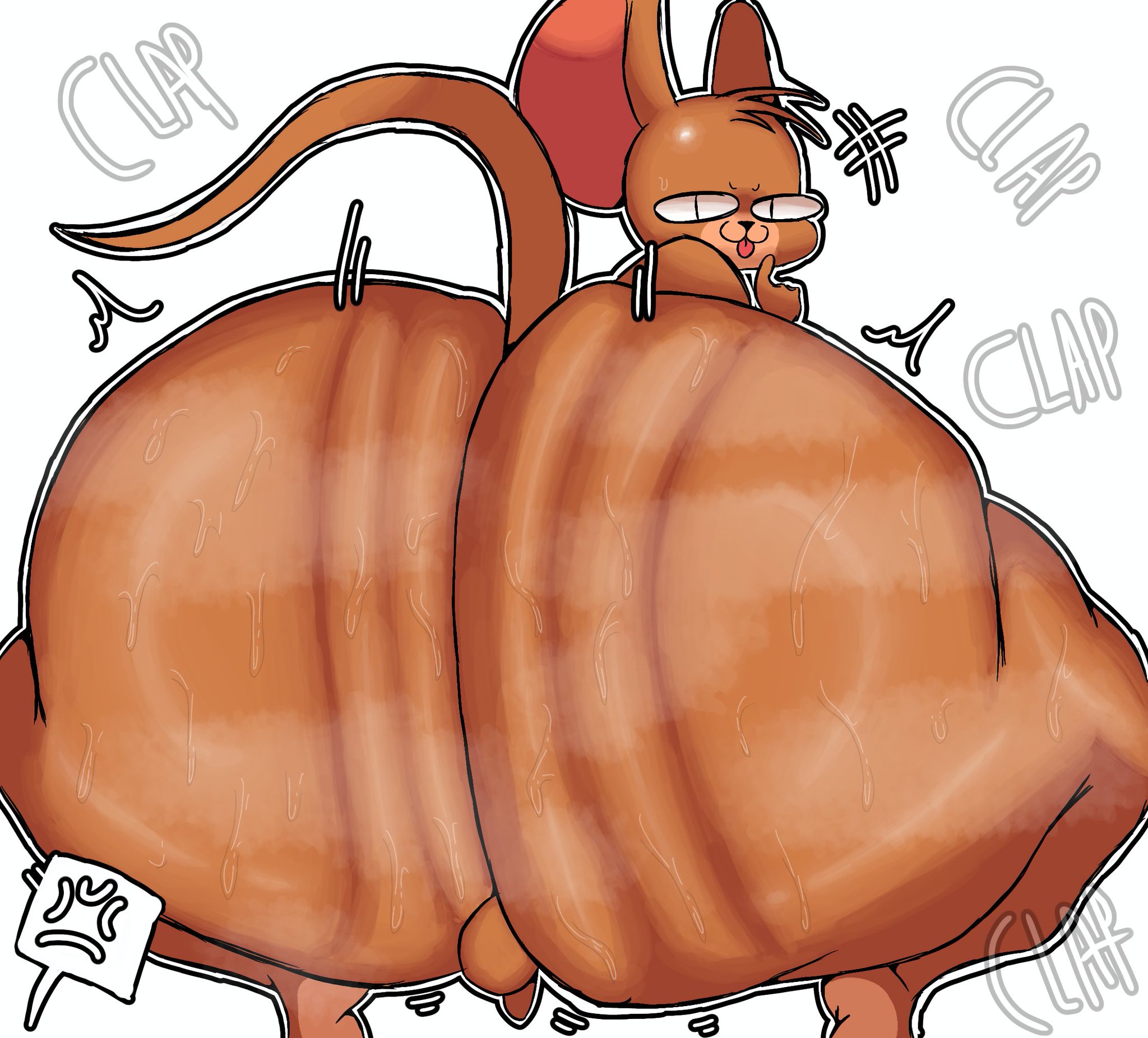 big ass, big butt, clapping ass, huge ass, hyper, hyper ass, hyper butt, jerry mouse, lolbear 9, looking at viewer, massive ass, rat, tom and jerry