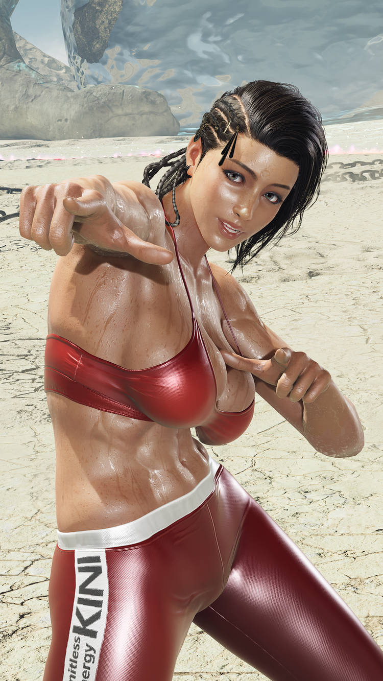 1girls 3d ass azucena_milagros_ortiz_castillo bandai_namco beach big_ass big_breasts breasts brown_eyes brown_hair curvy curvy_female curvy_figure dark-skinned_female dark_skin earrings female female_only hair_ornament huge_breasts latina medium_hair mod namco peruvian peruvian_female pose seductive solo standing sweat tanned tekken tekken_8 thick_thighs video_game_character voluptuous voluptuous_female wide_hips