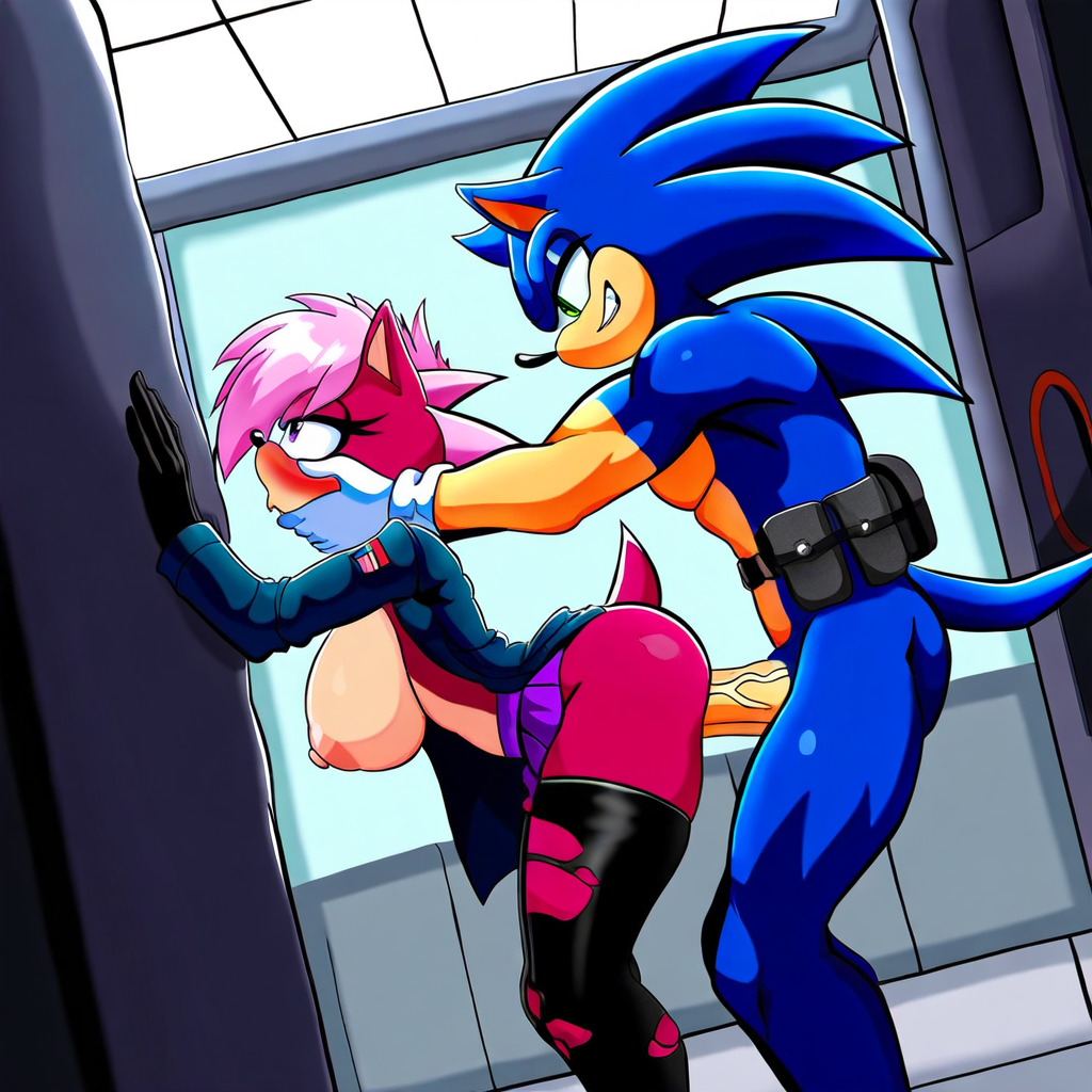 ai_generated ass blue_body blue_fur breasts female incest magenta_fur male male/female pink_hair sex sonia_the_hedgehog sonic_(series) sonic_the_hedgehog sonic_the_hedgehog_(series) sonic_underground straight veiny_penis