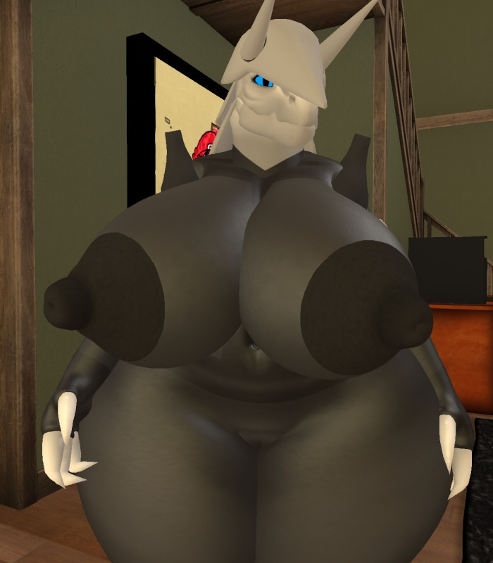 aggron big_ass big_breasts breasts bubble_butt cleavage female ferialexonar huge_ass huge_breasts nipples pokemon pokemon_(species) tagme thick_thighs wide_hips