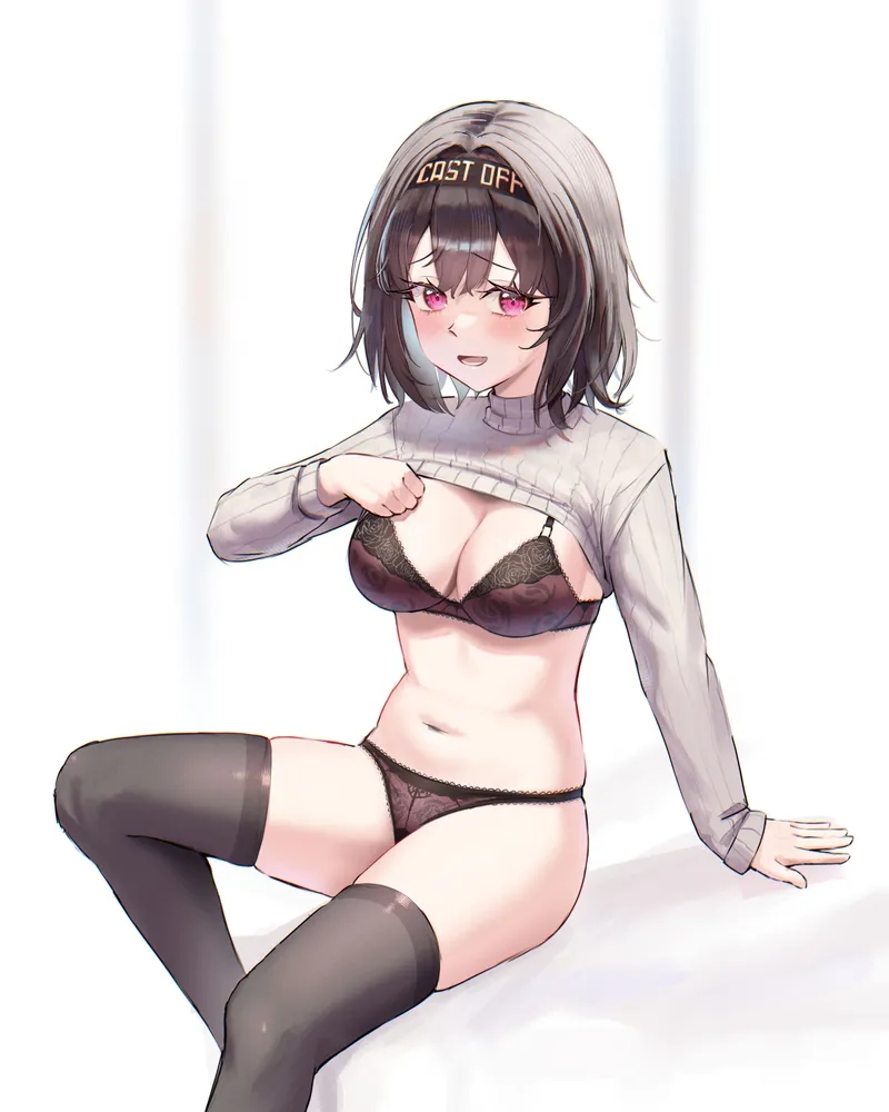 1girls 2d 2d_(artwork) 2d_artwork arm_support azur_lane background bare_belly bare_hands bare_hips bare_midriff bare_navel bare_skin belly belly_button big_boobs big_breasts black-haired_female black_bra black_hair black_hairband black_legwear black_lingerie black_panties black_stockings black_thigh_highs black_thighhighs black_underwear blank_background bra breasts busty busty_female busty_girl character_request cleavage dark_hair digital digital_art digital_drawing digital_drawing_(artwork) digital_media digital_media_(artwork) drawing exposed exposed_belly exposed_hips exposed_midriff exposed_navel exposed_skin exposing exposing_breasts exposing_chest exposing_self fanart female female_focus female_only fingers full_body game_character groin hair_between_eyes hairband half_naked half_nude hand_on_breast hand_on_chest hand_on_own_breast hand_on_own_chest knee_up knees lace-trimmed_bra lace-trimmed_panties lace-trimmed_underwear lace_bra lace_panties lace_underwear laced_bra laced_panties laced_underwear large_boobs large_breasts lean_figure legs legwear lingerie lingerie_bra lingerie_panties looking_at_viewer matching_underwear medium_hair midriff monotone_background naked naked_female naked_woman narrow_waist navel nude nude_female nudity one_color_background open_mouth open_mouth_smile panties parted_lips partially_undressed pink-eyed_female pink_eyes plain_background portrait posing posing_for_the_viewer presenting_breasts revealing_breasts riiyumy semi_nude shoulders showing_breasts showing_chest sitting skindentation slender_body slender_waist slim_female slim_waist smile smiley_face smiling smiling_at_viewer solid_color_background solo stockings sweater sweater_aside sweater_lift sweater_pull thigh_highs thighhighs thighs tongue topwear topwear_aside topwear_lift topwear_pull touching_breast touching_chest underwear video_game video_game_character video_games white_background
