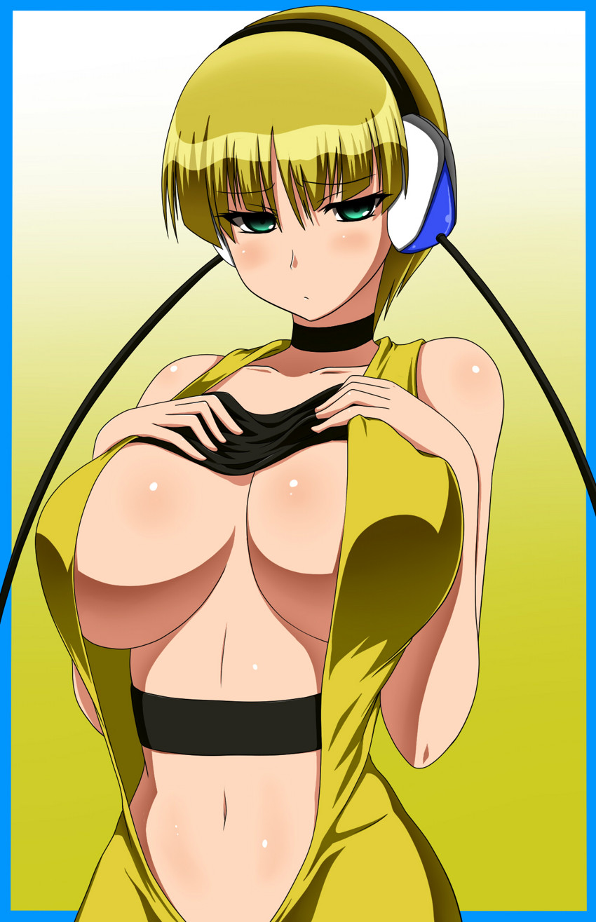 blonde hair, elesa (pokemon), female, female only, human, no bra, pokemon, solo, tagme