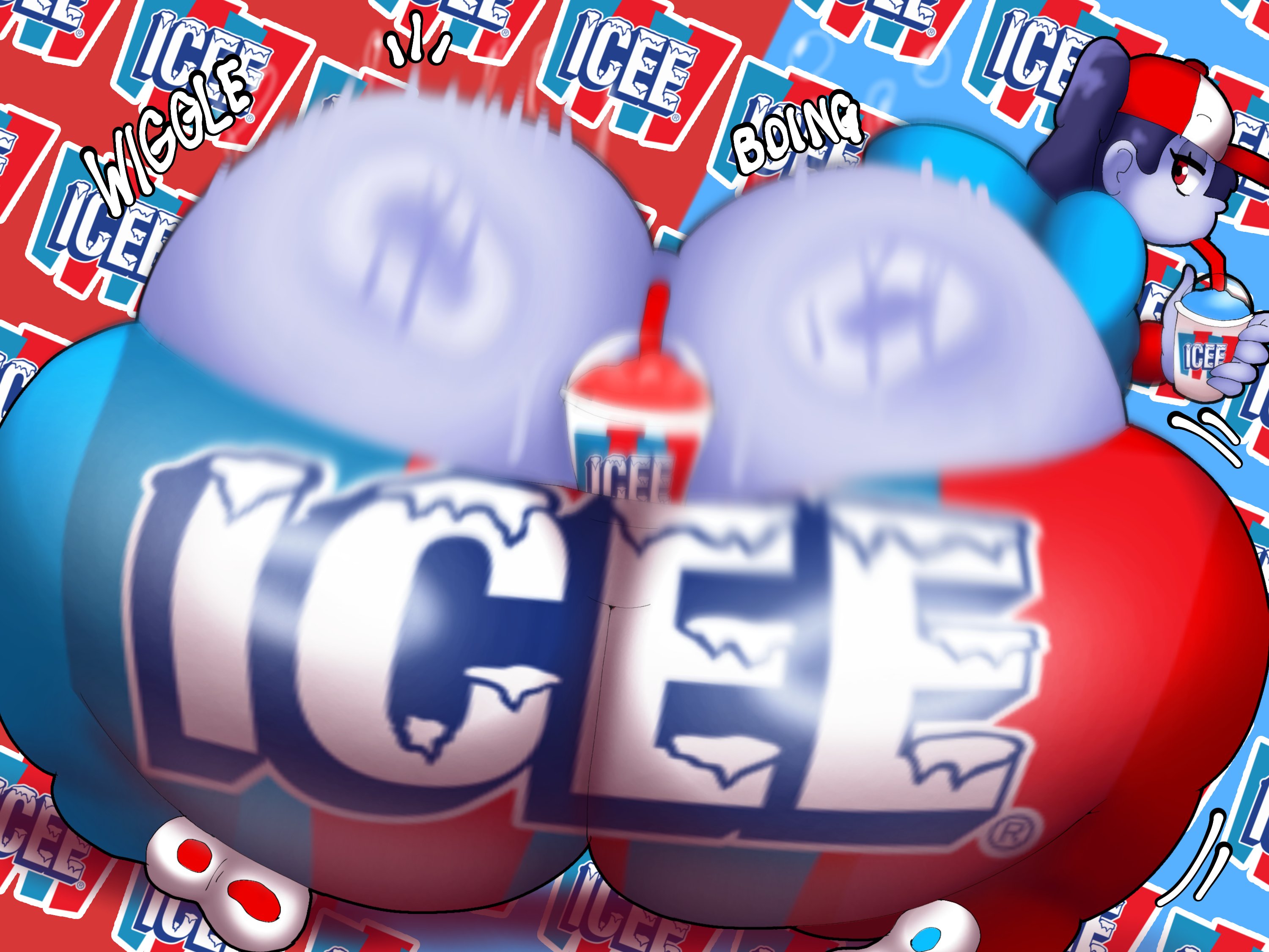 ass focus, big ass, big butt, blurry foreground, huge ass, huge butt, hyper, hyper ass, icee, looking at viewer, motion blur, novelty pants, shaking ass, shaking butt, skullgirls, squigly, tagme, thedeathcrow05, twerking