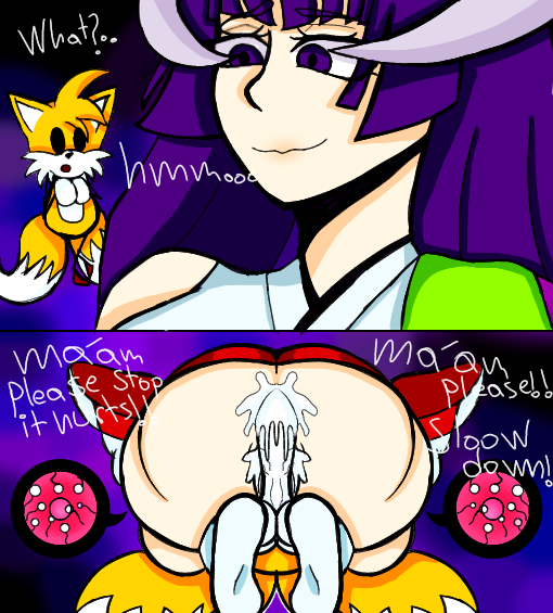 07th_expansion 1boy 1girls ass big_ass big_penis crossover cum cum_in_pussy cum_inside eua_(higurashi_no_naku_koro_ni) featherine_augustus_aurora female femdom girl higurashi_no_naku_koro_ni huge_ass impregnation interspecies juctepec_produccions large_ass male malesub no penis purple_eyes purple_hair rape reverse_rape self_upload sex smaller_male sonic_(series) straight tails_the_fox taller umineko_no_naku_koro_ni