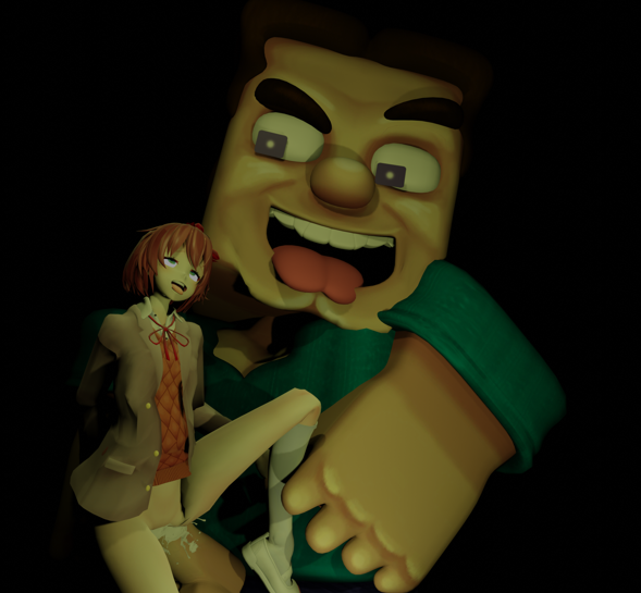 3d balls big_balls big_penis blender blue_eyes crossover cum cum_in_pussy cum_inside doki_doki_literature_club huge_cock human hyper hyper_penis leg_up light-skinned_female light-skinned_male light_skin minecraft not_good penetration penis sayori_(doki_doki_literature_club) sex steve_(minecraft) ugly_man vaginal_penetration weird_crossover