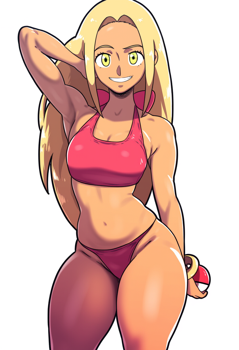 1girls 2024 2d 2d_(artwork) ai_generated bikini dark-skinned_female dark_skin game_freak mullon nintendo novelai npc_trainer pokemon pokemon_(anime) pokemon_(game) solo solo_female solo_focus swimmer_(pokemon) thick_thighs